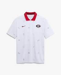 Nike Men's White Georgia Bulldogs Vapor Pattern Dri-fit Polo Shirt