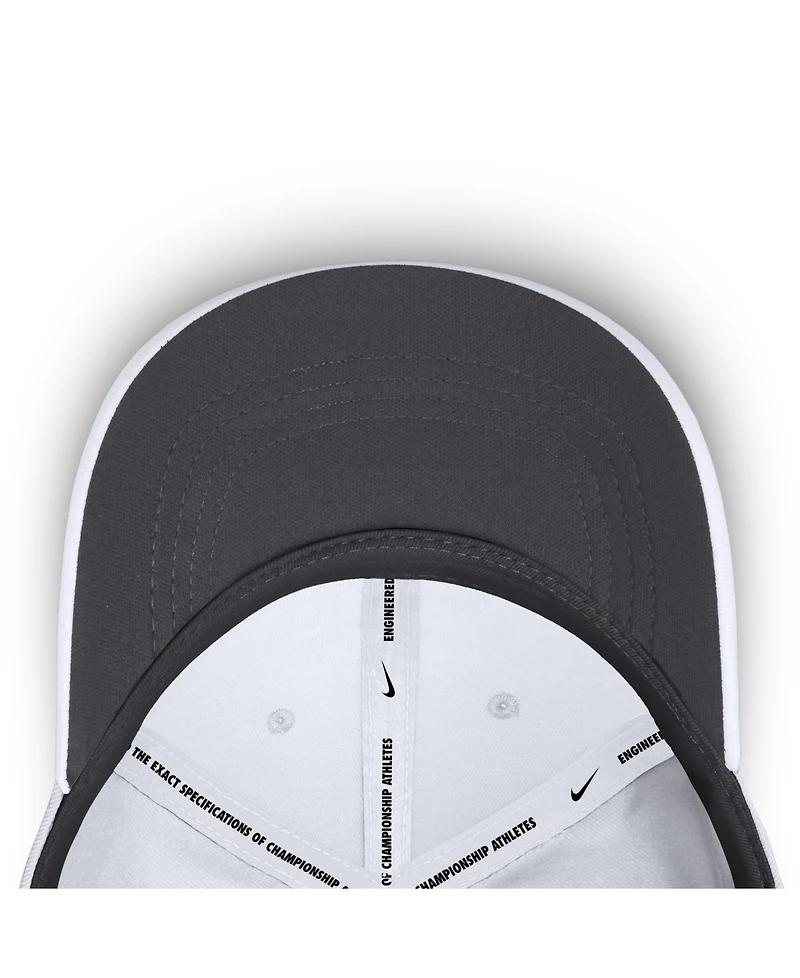 Nike Men's White Auburn Tigers 2026 Sideline Practice AeroBill SwooshFlex Dri-fit Hat