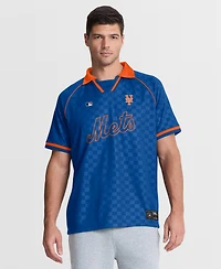 Fanatics Men's Royal New York Mets Homerun Raglan V-Neck Polo Shirt