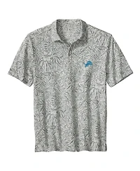 Tommy Bahama Men's Gray Detroit Lions IslandZone Wild Hibiscus Tri-Blend Polo Shirt