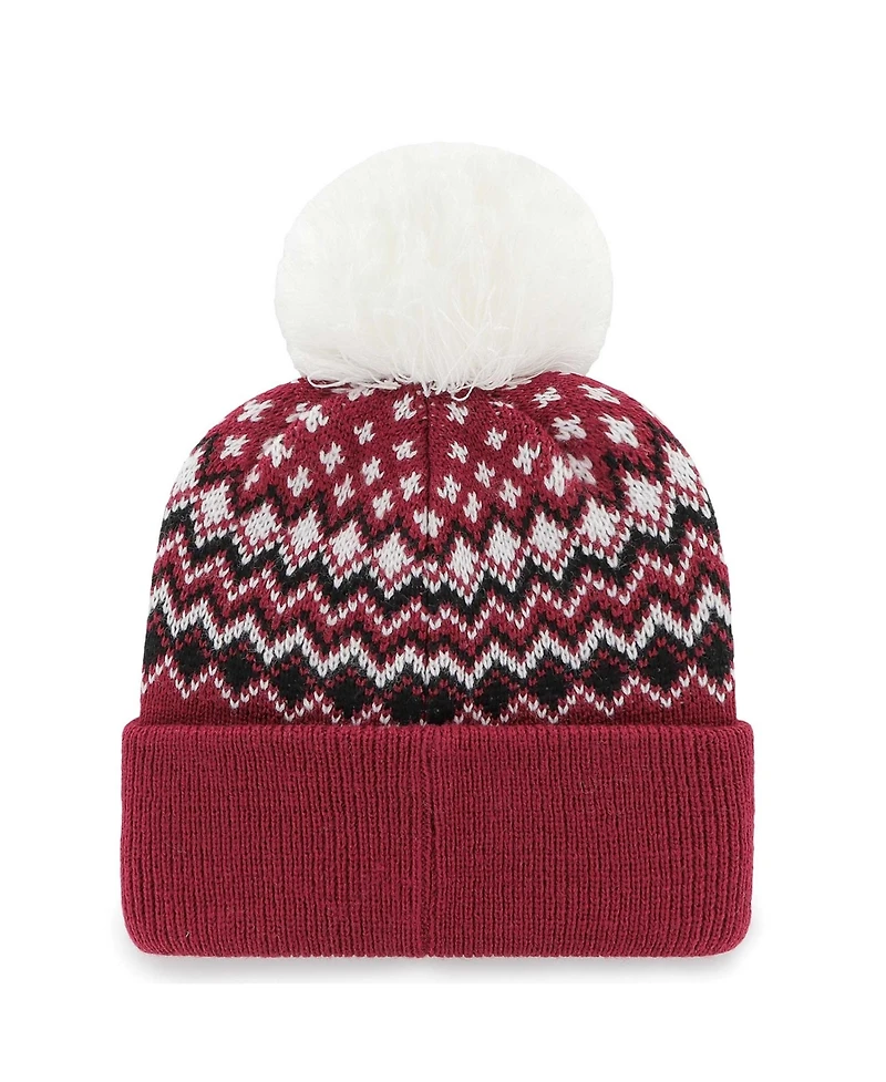 '47 Brand Women's Cardinal Arizona Cardinals Elsa Cuffed Knit Pom Hat