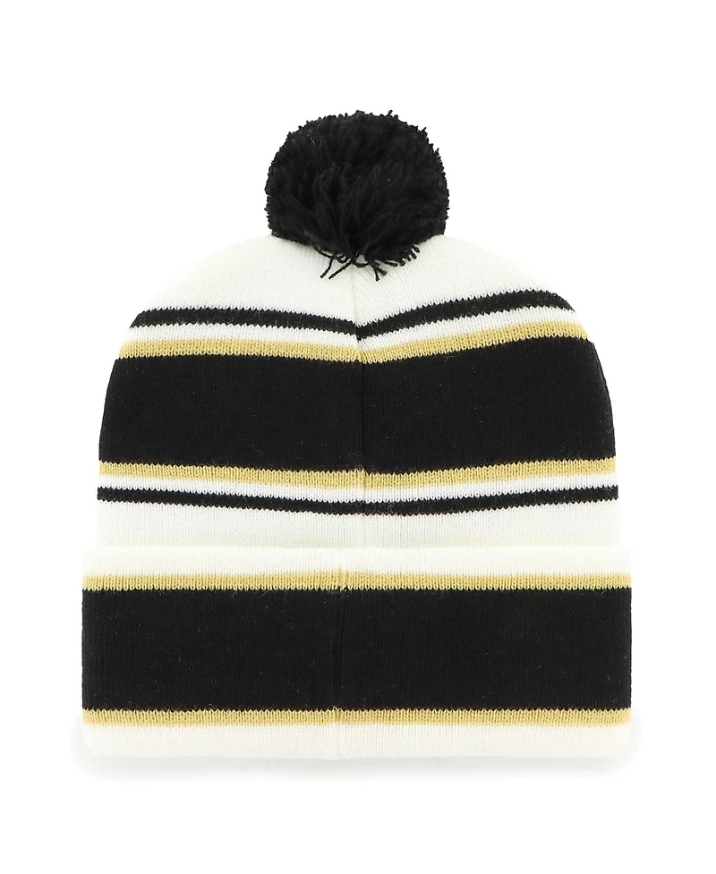 47 Brand Big Boys and Girls White New Orleans Saints Stripling Cuffed Knit Pom Hat