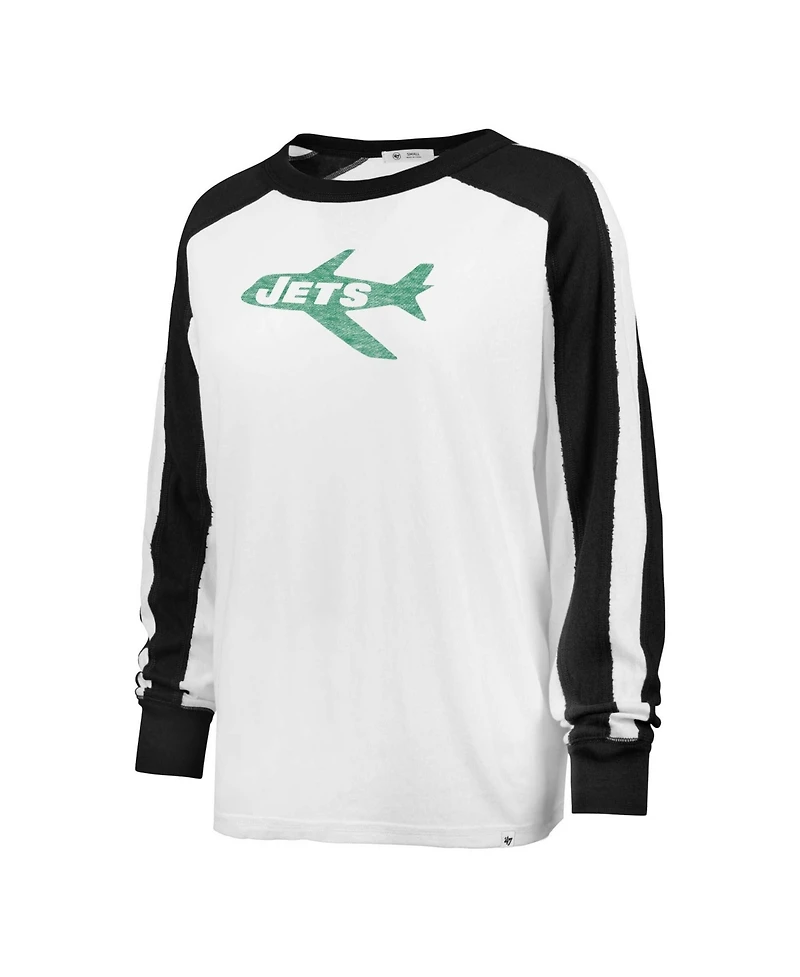 '47 Brand Women's New York Jets Premier Caribou Long-Sleeve Crewneck T-Shirt