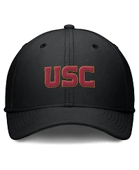 Nike Men's Black Usc Trojans Rise Swoosh Dri-fit Flex Hat