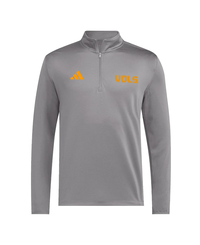 Adidas Men's Gray Tennessee Volunteers Ultimate365 Cozy Quarter-Zip Sweatshirt