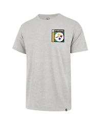 47 Brand Men's Gray Pittsburgh Steelers Chrome Plate Franklin T-Shirt