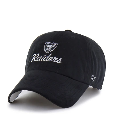 47 Brand Women's Black Las Vegas Raiders Spirited Clean Up Adjustable Hat
