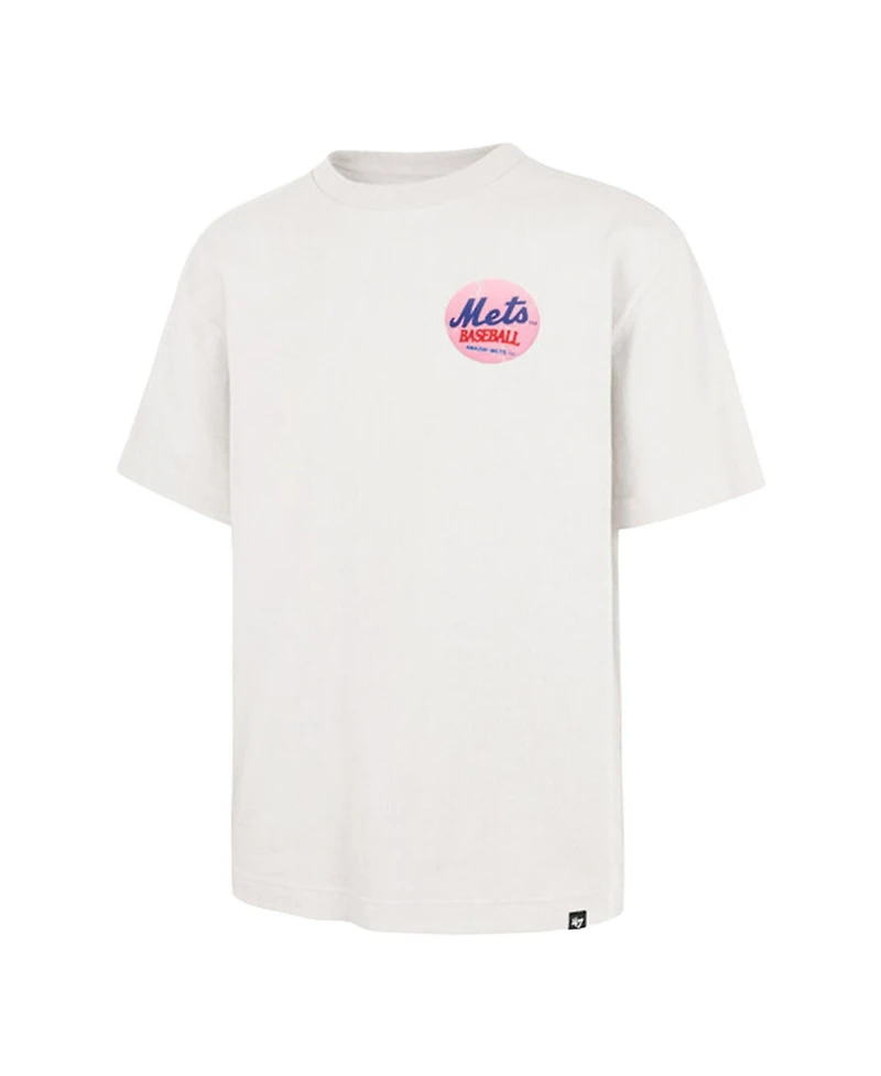 '47 Brand Men's and Women's Cream New York Mets Turnpike Chuck Foundation T-Shirt
