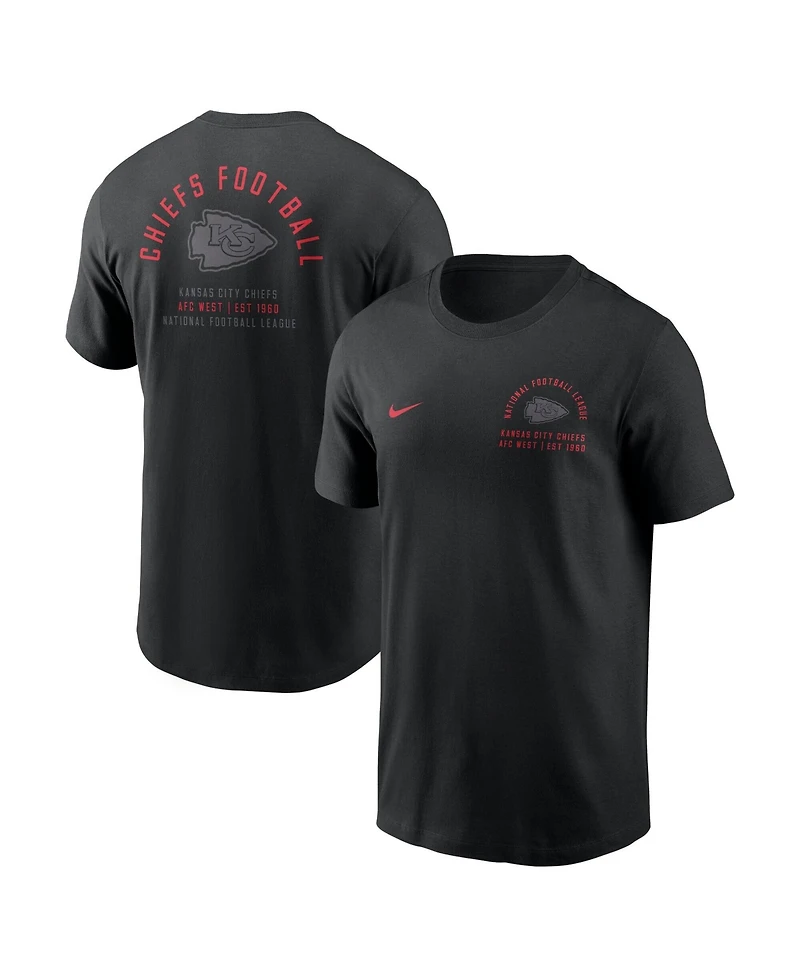 Nike Men's Black Kansas City Chiefs Split Logo T-Shirt