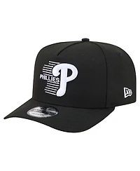 New Era Men's Black Philadelphia Phillies Motion A-Frame 9FIFTY Snapback Hat