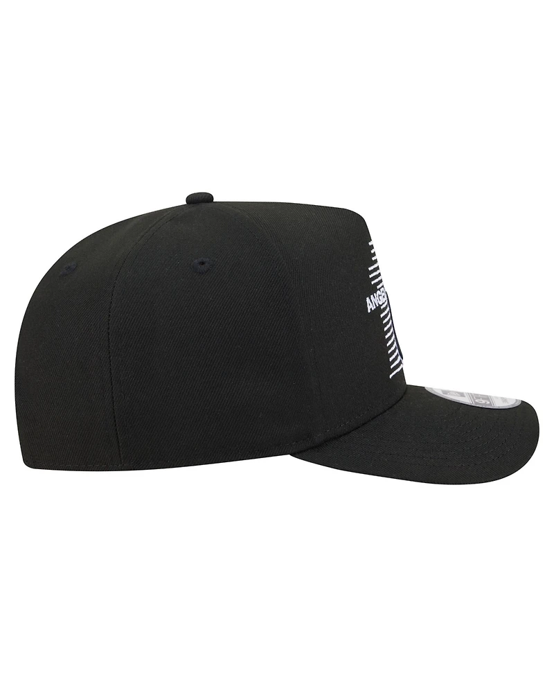 New Era Men's Black Los Angeles Angels Motion A-Frame 9FIFTY Snapback Hat