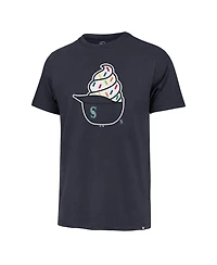47 Brand Men's Navy Seattle Mariners Ice Cream Helmet Franklin T-Shirt