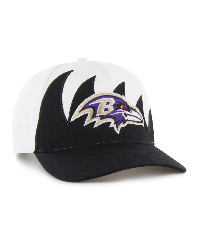 47 Brand Men's White Baltimore Ravens Jagged Hitch Adjustable Hat