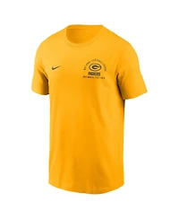 Nike Men's Gold Green Bay Packers Split Logo T-Shirt