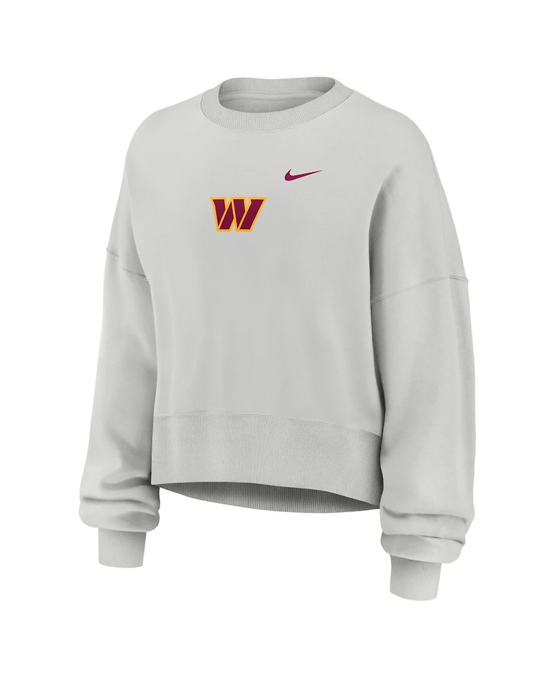Nike Women's Gray Washington Commanders Oversized Primetime Phoenix Fleece Sweatshirt
