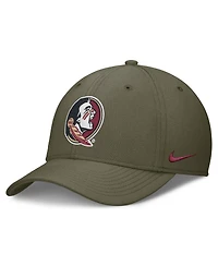 Nike Men's Olive Florida State Seminoles Primetime SwooshFlex Dri-fit Hat