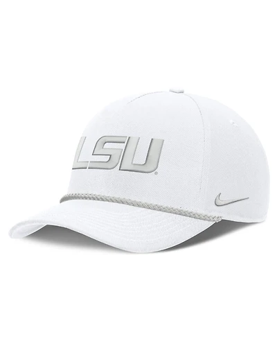 Nike Men's and Women's White Lsu Tigers Rope Rise Adjustable Hat