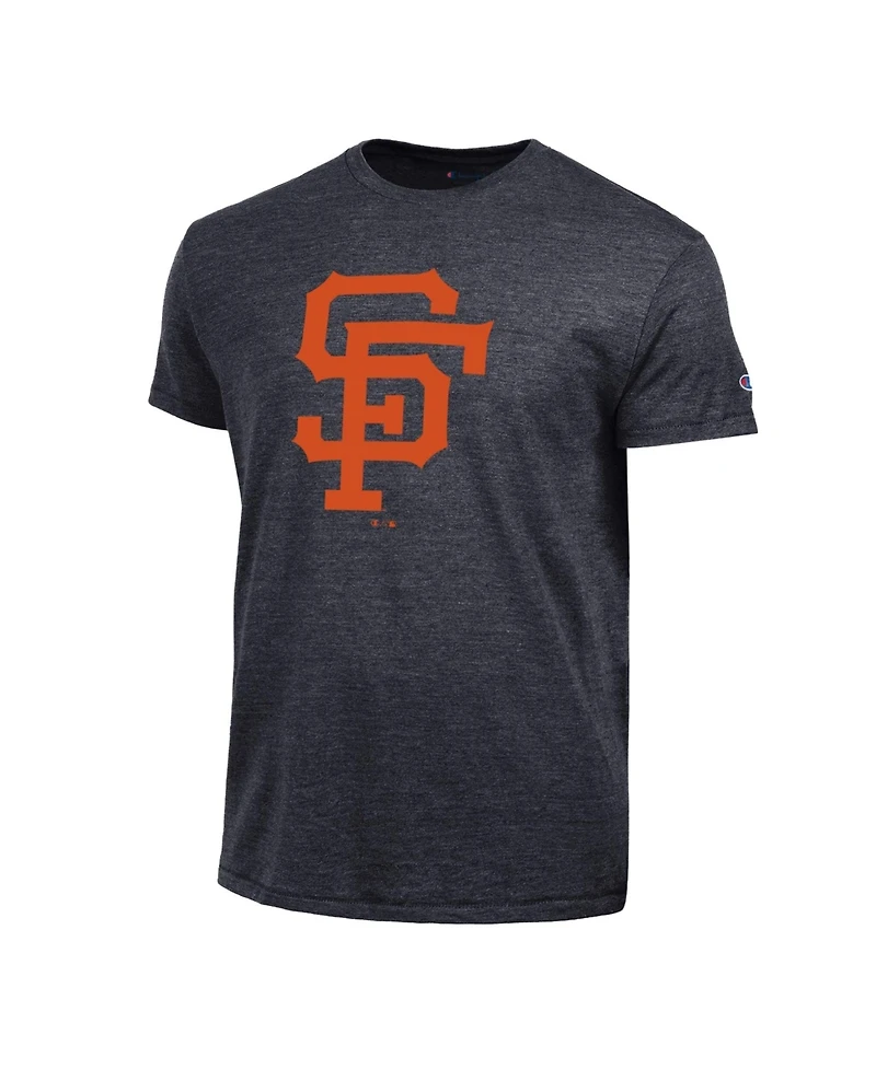 Champion Men's Black San Francisco Giants Cooperstown Logo Tri-Blend T-Shirt