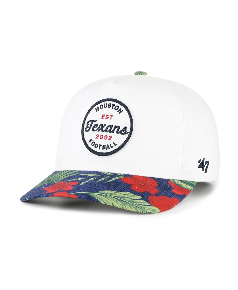 47 Brand Men's White/Navy Houston Texans Beach Side Hitch Adjustable Hat