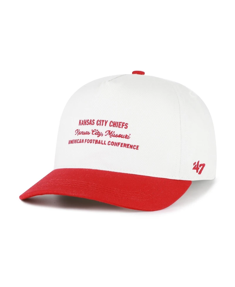 '47 Brand Men's White Kansas City Chiefs Contemporary Two-Tone Hitch Adjustable Hat