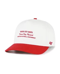 '47 Brand Men's White Kansas City Chiefs Contemporary Two-Tone Hitch Adjustable Hat