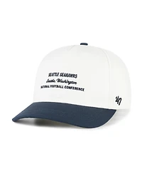 '47 Brand Men's White Seattle Seahawks Contemporary Two-Tone Hitch Adjustable Hat