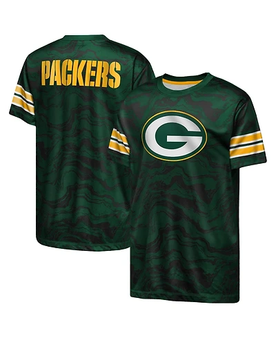 Outerstuff Big Boys and Girls Green Bay Packers Slant Route Performance T-Shirt