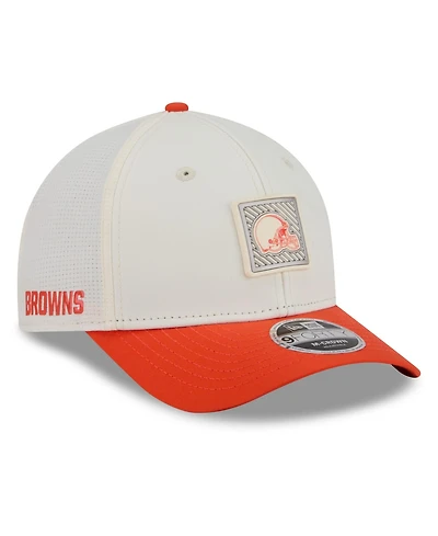New Era Men's Cream/Orange Cleveland Browns 2026 Nfl Training Camp 9FORTY Adjustable Hat