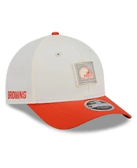 New Era Men's Cream/Orange Cleveland Browns 2026 Nfl Training Camp 9FORTY Adjustable Hat
