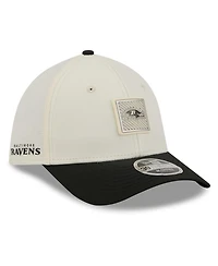 New Era Men's Cream/Black Baltimore Ravens 2026 Nfl Training Camp 39THIRTY Flex Hat