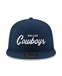 New Era Men's Navy Dallas Cowboys Core Team Script 9FIFTY Snapback Hat
