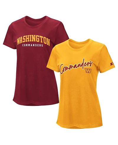 Starter Women's Burgundy/Gold Washington Commanders Combo Pack T-Shirt