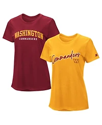 Starter Women's Burgundy/Gold Washington Commanders Combo Pack T-Shirt