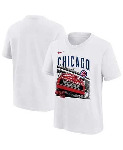 Nike Big Boys and Girls White Chicago Cubs Hometown Collection T-Shirt