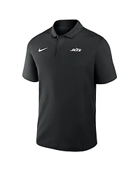 Nike Men's Black New York Jets Dri-fit Victory Polo Shirt