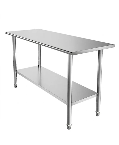 Hongge Two Tier Stainless Steel Work Table for Commercial Kitchens