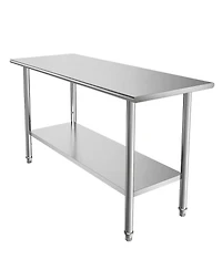 Hongge Two Tier Stainless Steel Work Table for Commercial Kitchens