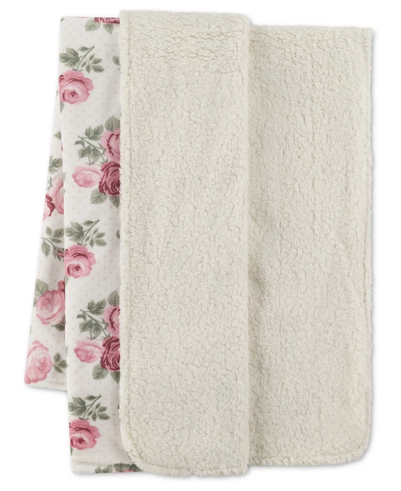 Huggies Baby Girls' Allover Rose Graphic Print Blanket
