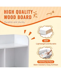 Slickblue Kids Bookcase and Toy Organizer Shelf for Playroom