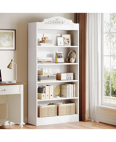 Tribesigns 73" 5-Tier Modern Bookshelf with Shelves