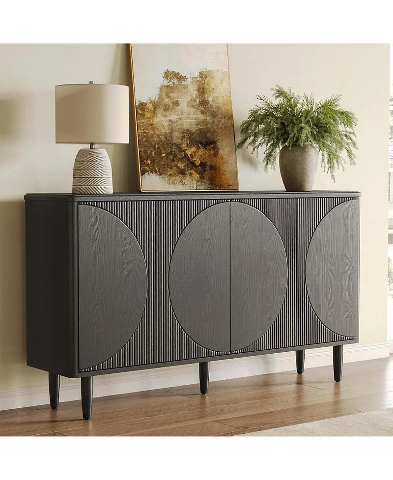 Tribesigns 59" Buffet Cabinet with Storage Doors