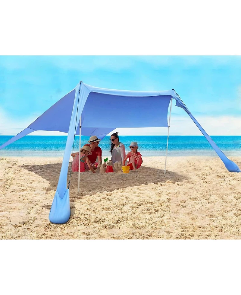 Aofar Beach Tent Sun Shelter Portable Shade Sandbags Camping Fishing Picnic