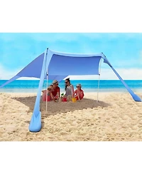 Aofar Beach Tent Sun Shelter Portable Shade Sandbags Camping Fishing Picnic