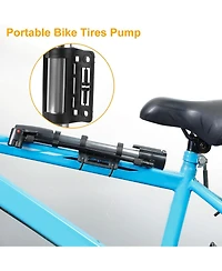 Zeny Mini Bike Pump Portable Bicycle Tire Inflator Ball Air Pump with Mount Frame For Mountain Road Bike
