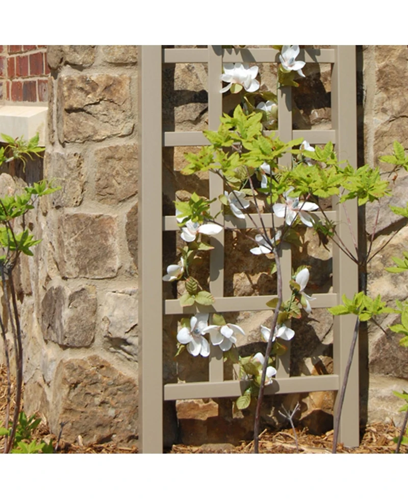 Dura-Trel Inc Elmwood 22 by 75 Inch Indoor Outdoor Garden Trellis with Ground Anchors, Plant Support for Vines, Climbing Plants, Flower and Vegetables