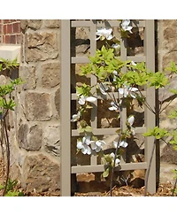 Dura-Trel Inc Elmwood 22 by 75 Inch Indoor Outdoor Garden Trellis with Ground Anchors, Plant Support for Vines, Climbing Plants, Flower and Vegetables