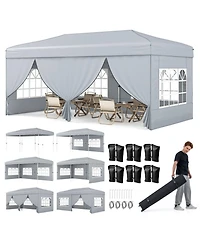Gouun 10 x 20 Foot Pop-Up Canopy Tent with 6 Sidewalls