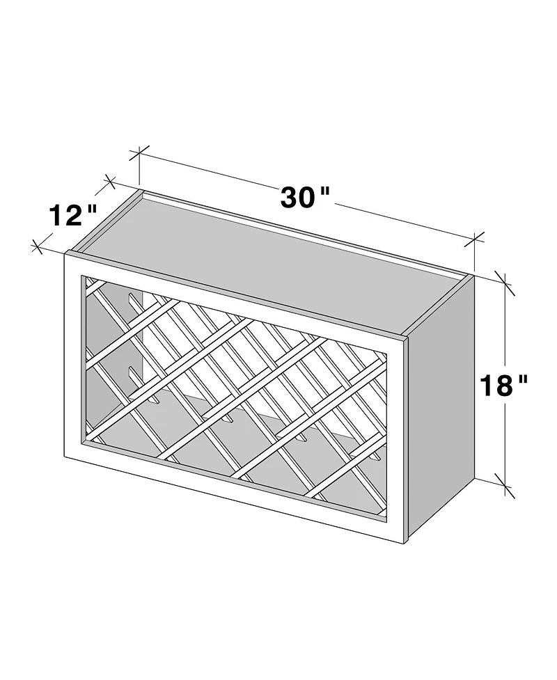 Boyel Living Wine Rack Wall Cabinet, Ready to Assemble Kitchen Cabinets Solid Wood Frame Storage Cabinet