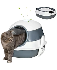 Ruie Dome Covered Cat Litter Box with Lid Scoop and Air Freshener