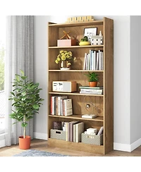 Tribesigns 72-inch Tall Bookcase, Farmhouse 6-Tier Library Bookshelf